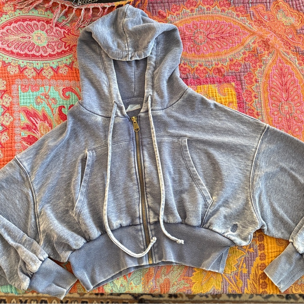 Free People Movement Low Key Zip Up Hoodie